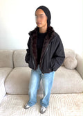 Veste réversible fausse fourrure