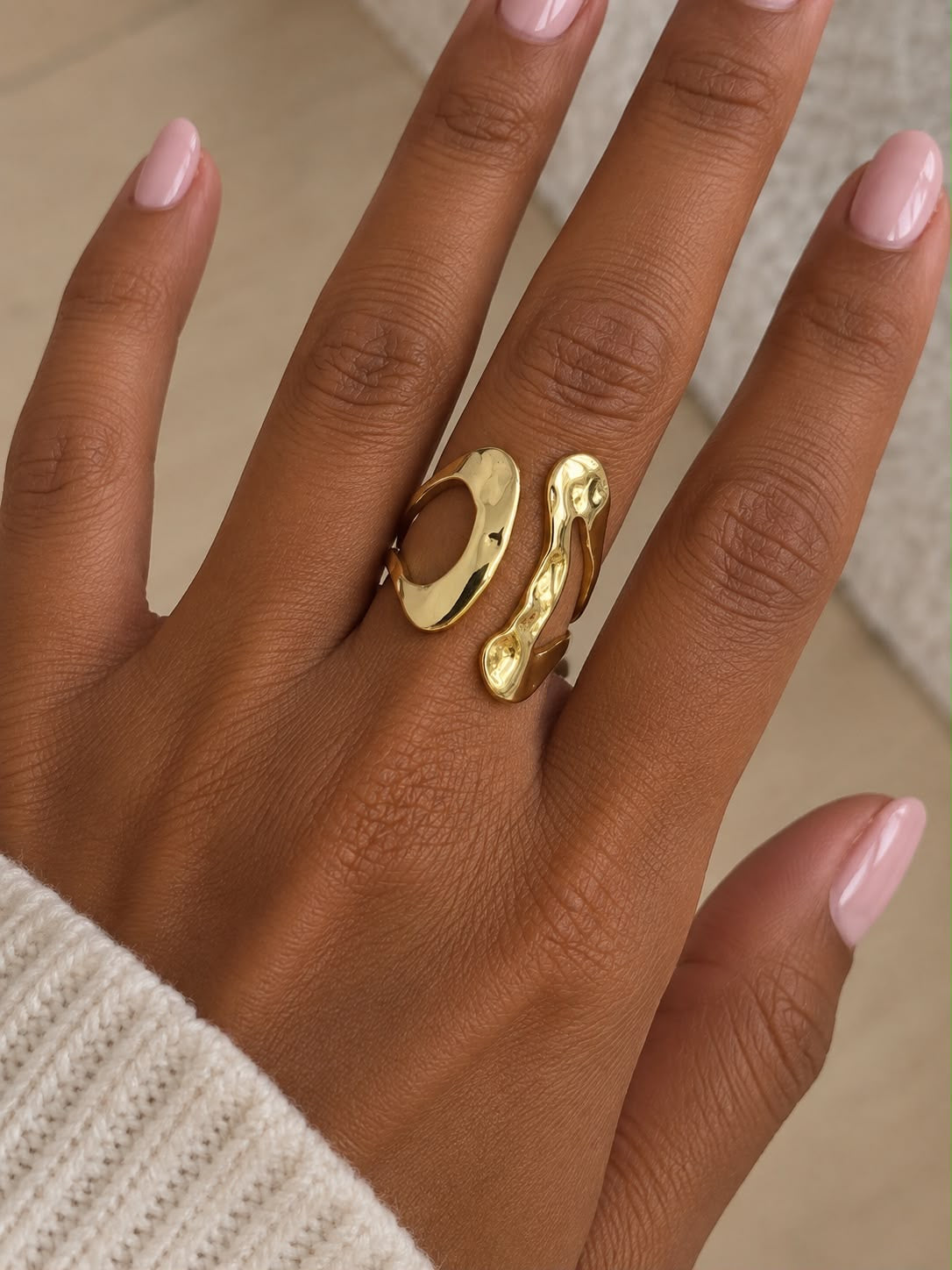 Bague Sélène dorée
